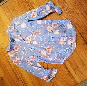Flowery button down shirt